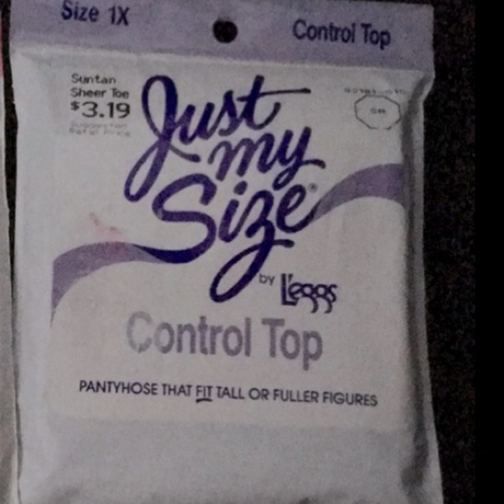 Just My Size Control Top Suntan Pantyhose Sz 1X